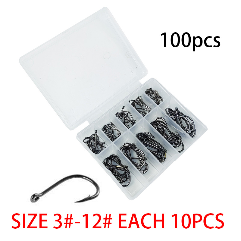 Fishing Hook Circle - 100 stks/doos # 3~ # 12