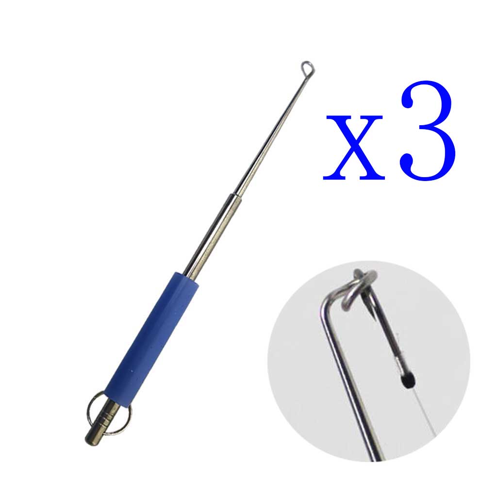 Fishing Hook Sharpener - 3-pack roestvrijstalen vishaakverwijderaar vishaak Disgorger veilig