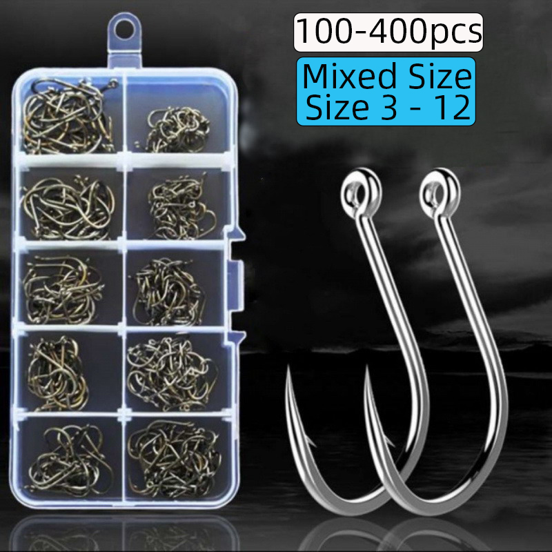 Fishing Hook Circle - 100-400 stuks/doos 3 # -12 #