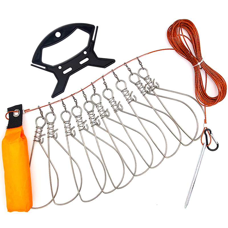 Fishing Hook Stainless Steel - Nieuw【Roestvrijstalen Vislijnverlengstuk met 5 Haken, Vlotter,