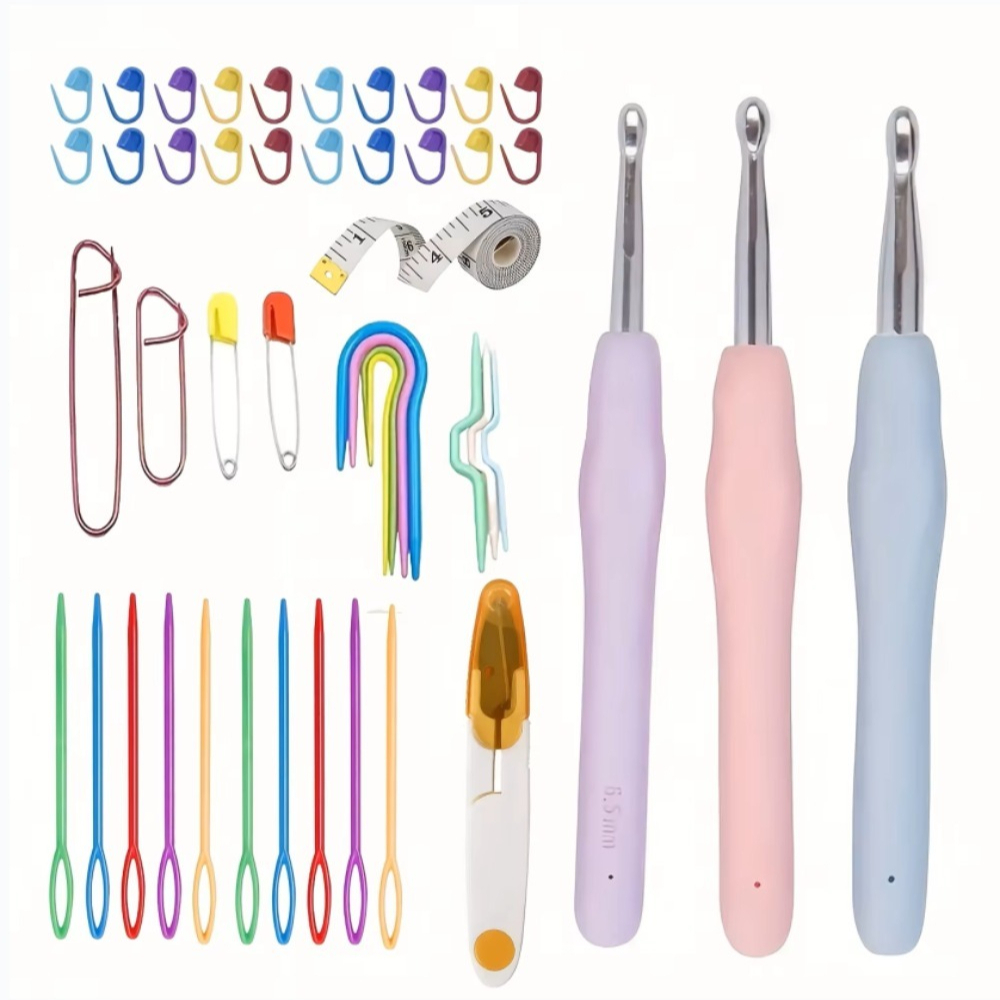 Fishing Hook Size - Ergonomische haaknaaldenset grote maat garen breinaalden