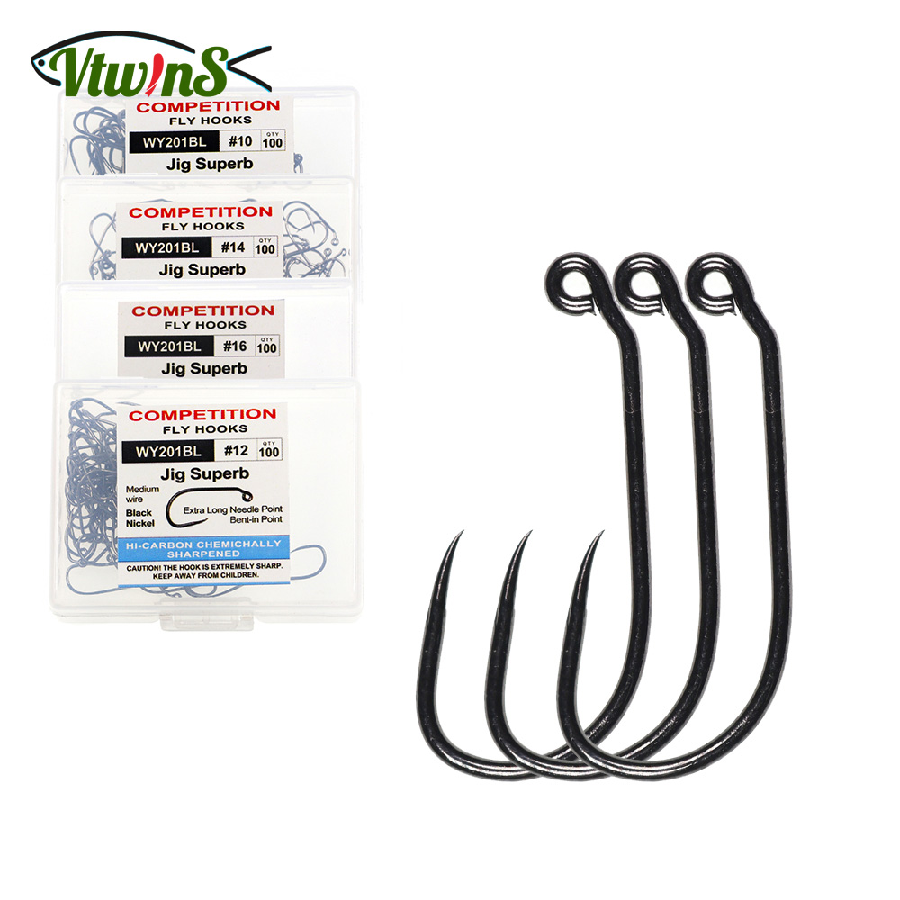 Fishing Hook Barbless - 100 Stks/doos Vishaken Coating Hoge Carbon
