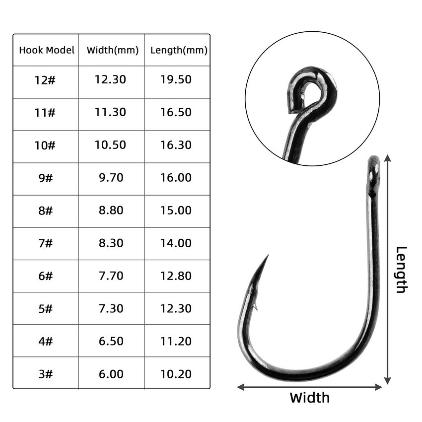 100 stks/doos # 3~ # 12 stalen - Fishing Hook Circle recensie en prijs