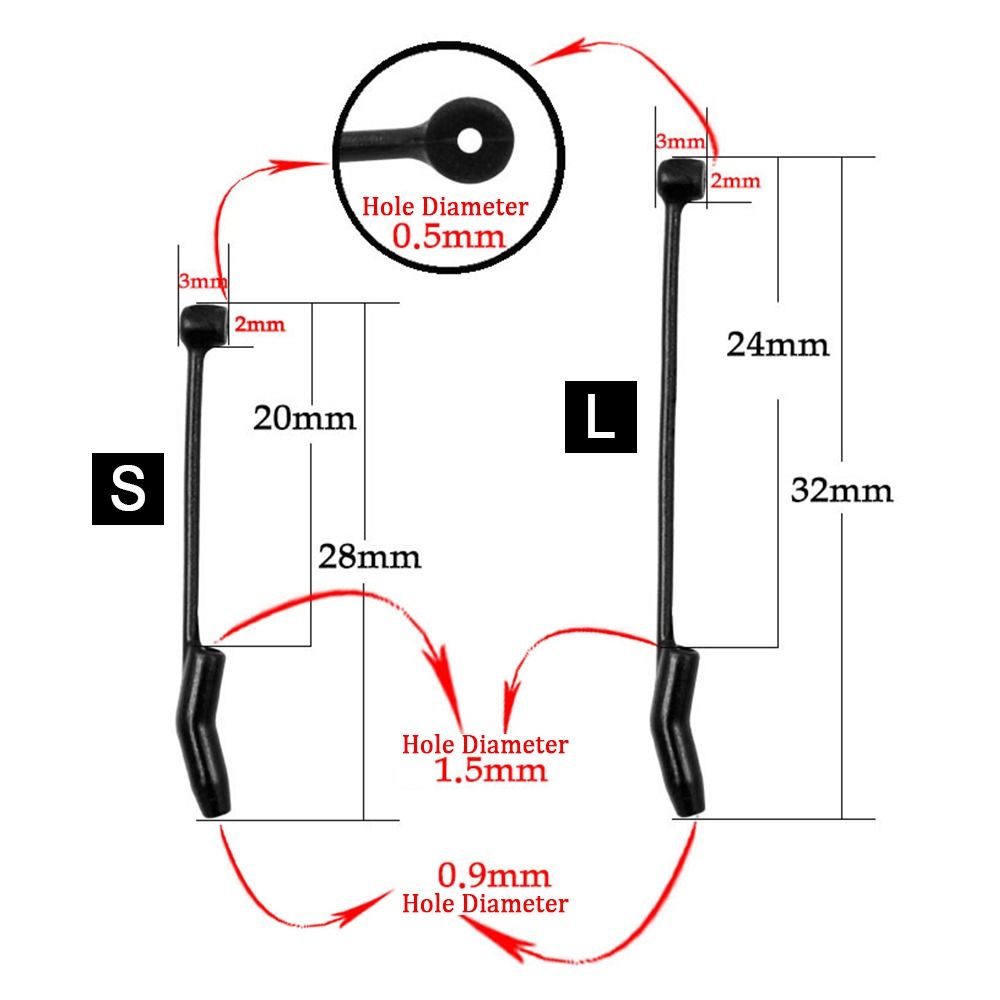 10PCS 26mm/32mm/36mm D Rig Kic - Fishing Hook Stainless Steel recensie en prijs