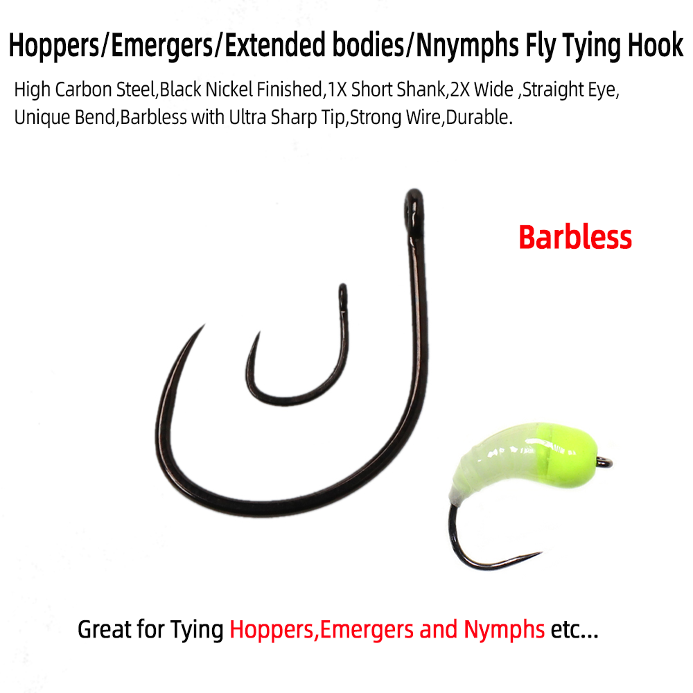50 stuks # 8～ # 20 Hopper Emer - Fishing Hook Barbless recensie en prijs