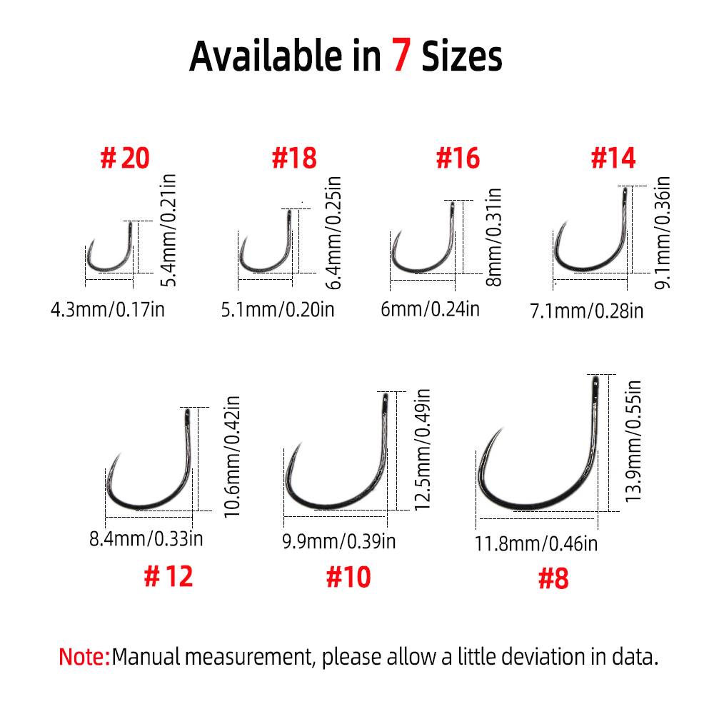 50 stuks # 8～ # 20 Hopper Emer - Fishing Hook Barbless recensie en prijs