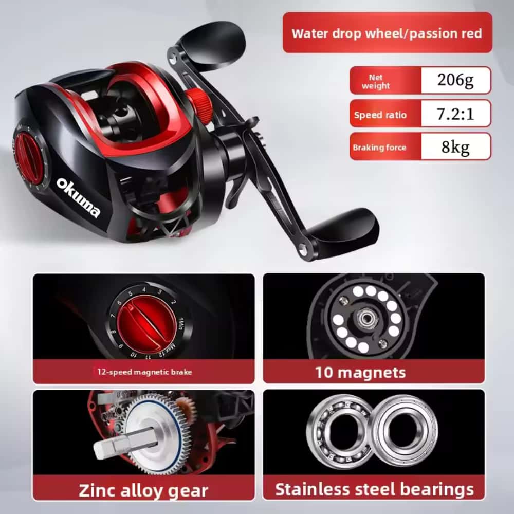 Okuma Baitcasting Visreel 7.2: - Abu Garcia Reel Max recensie en prijs