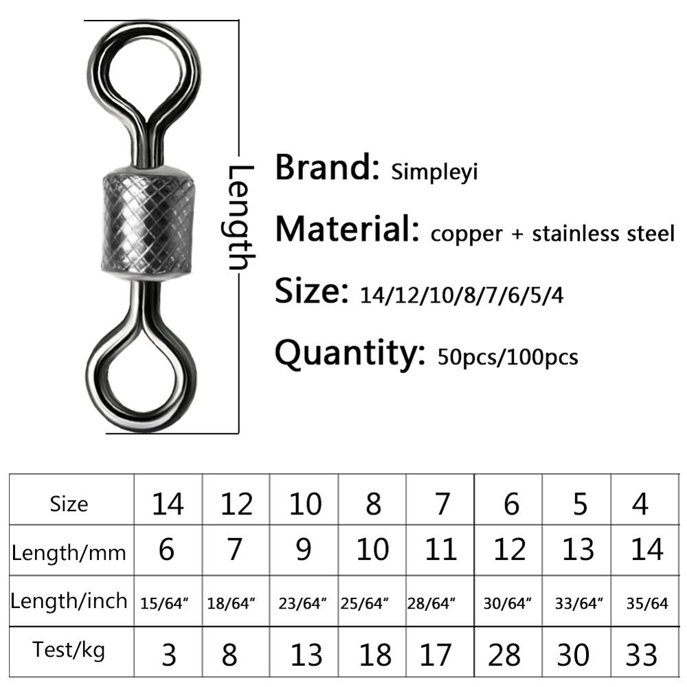 50-100 Stks/doos Vissen Swivel - Fishing Hook Circle recensie en prijs