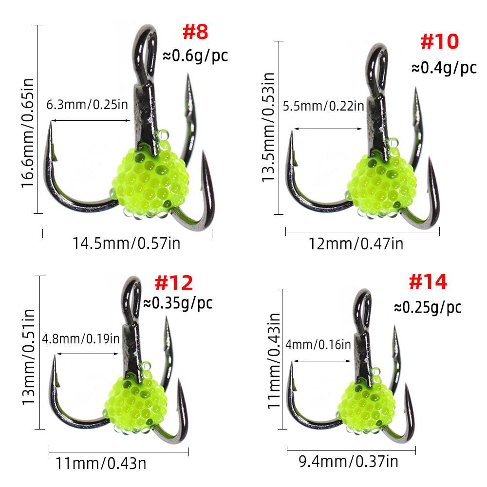 Wifreo 25st # 8~ # 14-ijsvisse - Fishing Hook Treble recensie en prijs