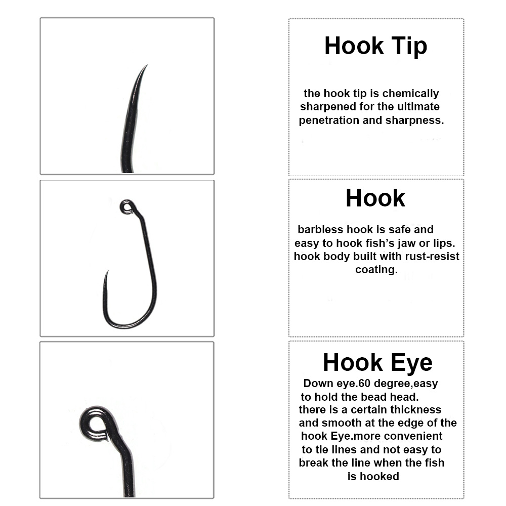 100 Stks/doos Vishaken Coating - Fishing Hook Barbless recensie en prijs