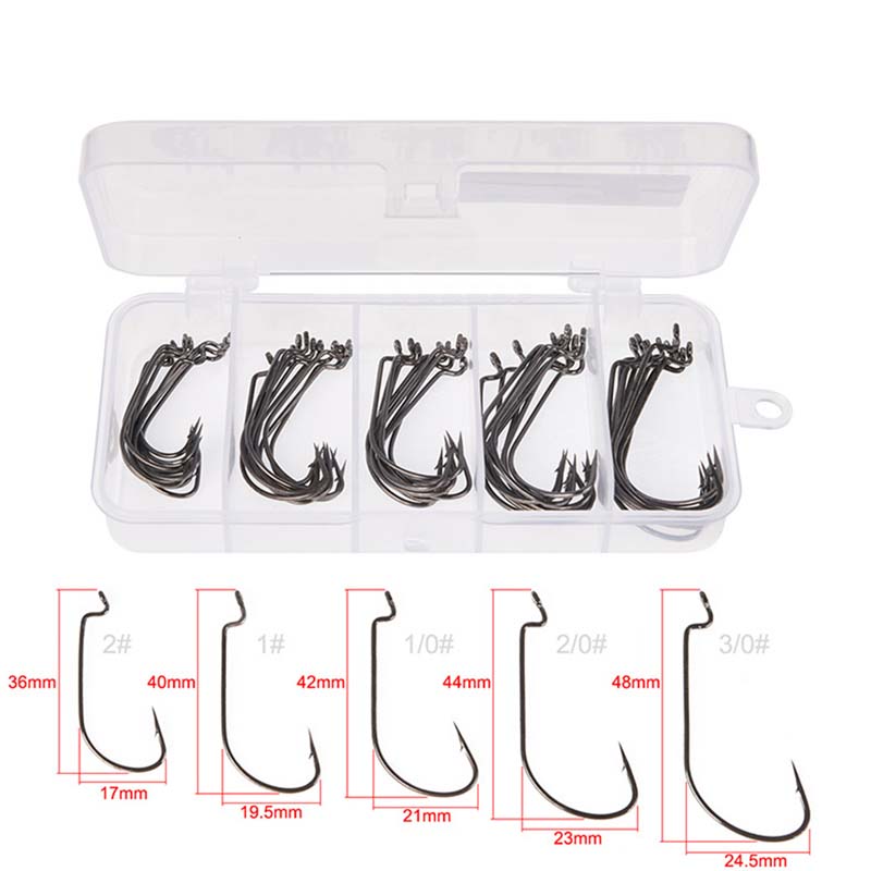 50 stuks/doos Hoogwaardig kool - Fishing Hook Stainless Steel recensie en prijs