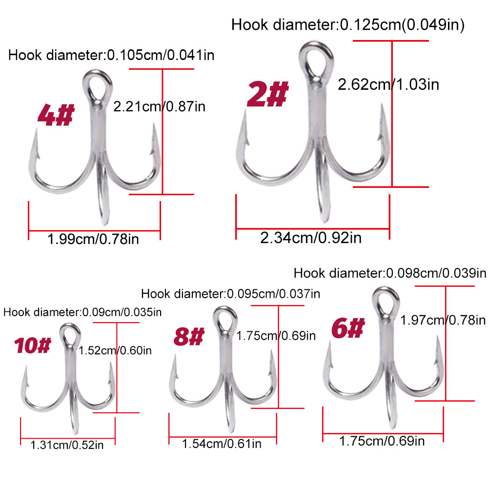 GOBAIT 20 STKS Dreggen 2 # -10 - Fishing Hook Barbless recensie en prijs